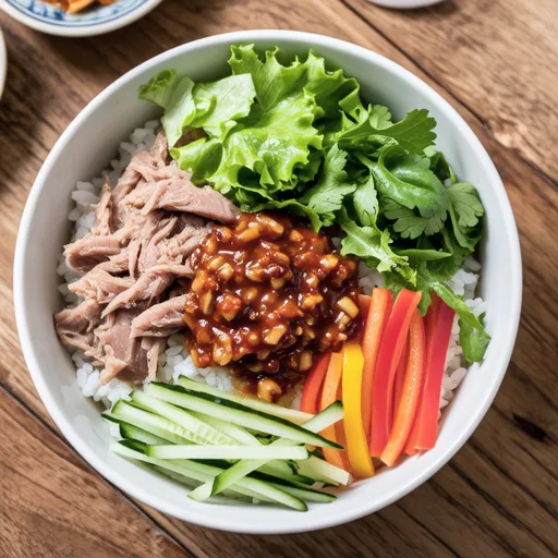Tuna Bibimbap with Leftover Vegetables