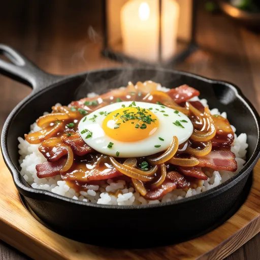 Simple Bacon Rice Bowl