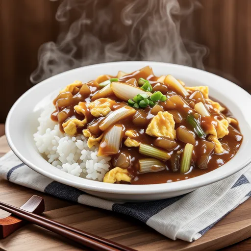 Onion Egg Rice Bowl