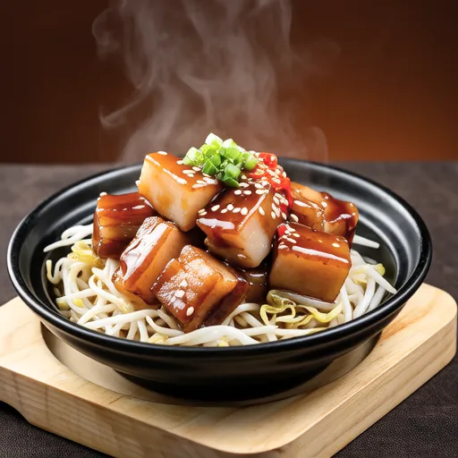 Pork Belly and Bean Sprouts with Butter Ponzu