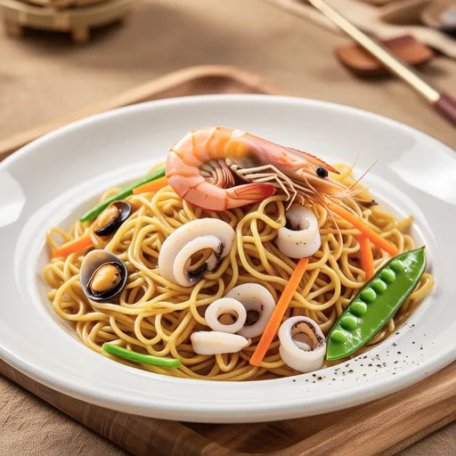Shirataki Seafood Lemon Salt Stir-fry Noodles
