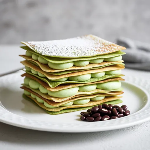 Azuki and Matcha Mille Crepe