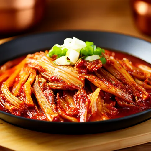 Carne de porco picante frita