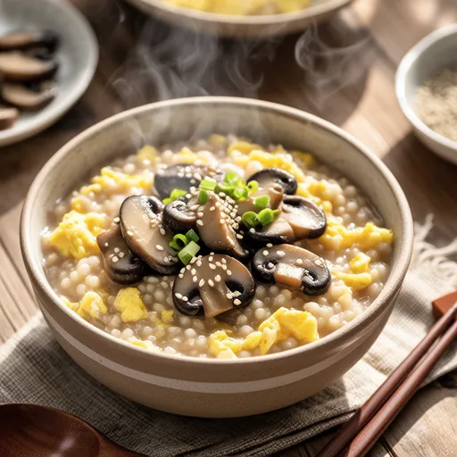 Mushroom Egg Nurungji Porridge