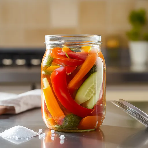 Paprika-, Karotten- und Gurken-Pickles