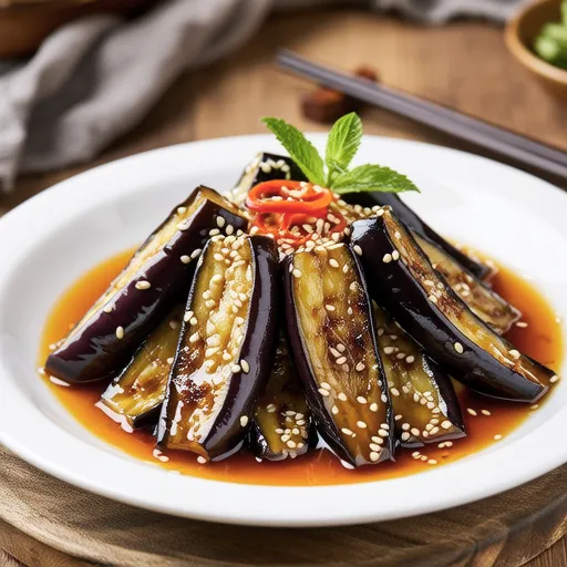 Eggplant and Shishito Pepper Marinated Salad