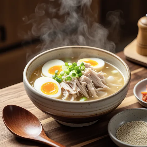 Chicken and Egg Tteok Soup