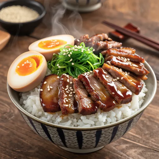 Teriyaki Pork Bowl with Mitsuba