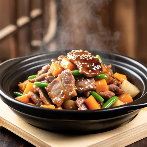 Pork and Root Vegetables Miso Stir-fry
