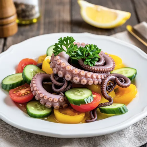 Octopus and Colorful Vegetable Refreshing Marinade