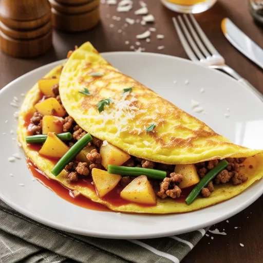 Spanish Omelette with Ground Meat