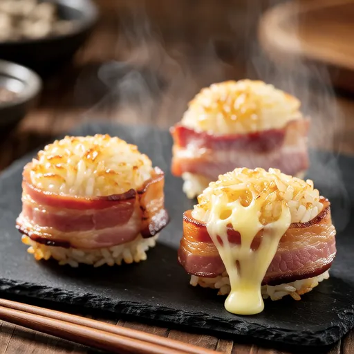 Bacon Cheese Rice Balls