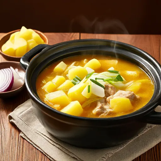 Sopa coreana com batata e frango