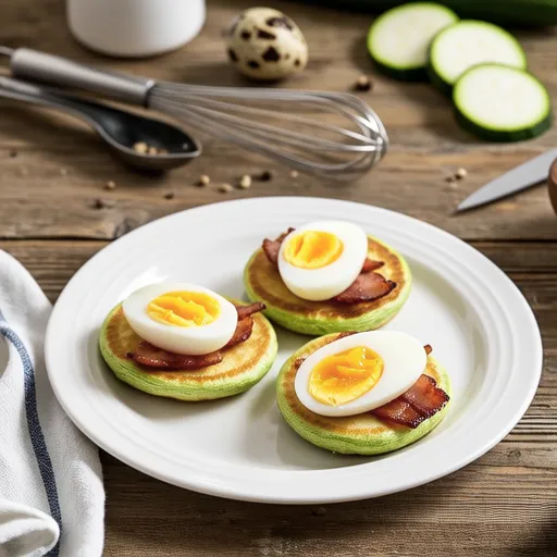 Half-boiled Egg Zucchini Pancakes