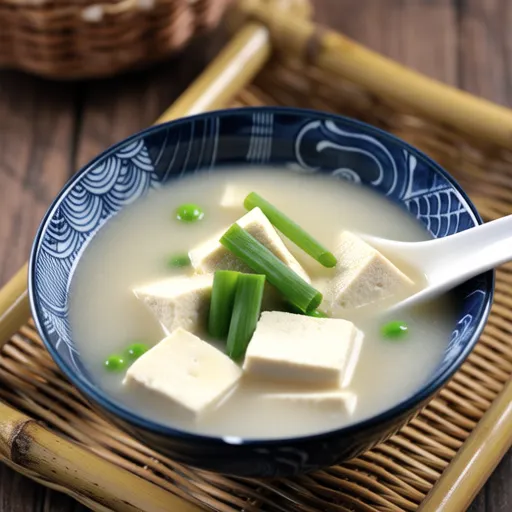 Miso Soup with Pea Shoots and Tofu