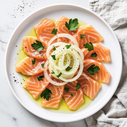 Salmon Carpaccio with Parsley Flavor