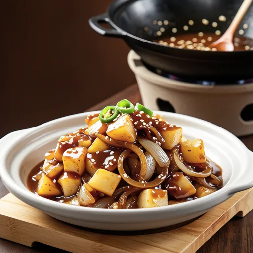 Braised Potatoes and Onions