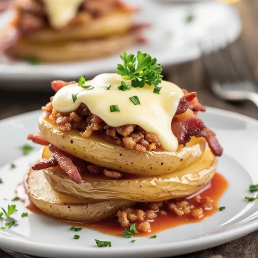 Potato Bacon Cheese Microwave Dish