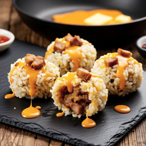 Cheese Curry Grilled Rice Balls