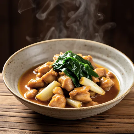Chicken and Komatsuna Curry Stir-fry