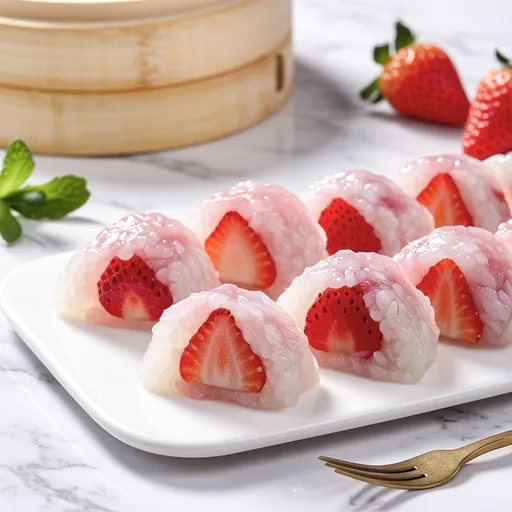 Strawberry Glutinous Rice Cake