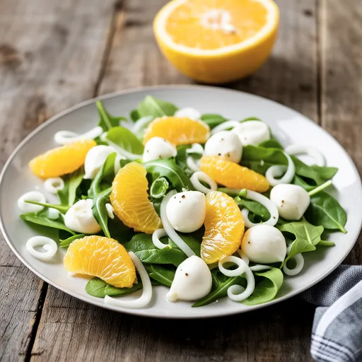 Pomelo and Mozzarella Cheese Salad