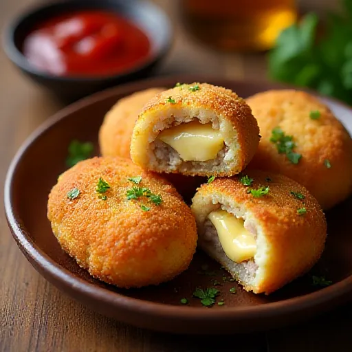 Cheese-Stuffed Pork Mince Cutlets