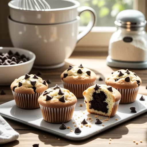 Sweet and Moist Chocolate Chip Muffins