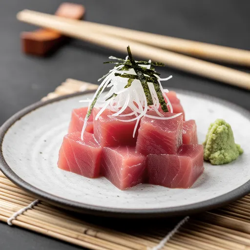 Nametake-style Fresh Mekabu with Tuna