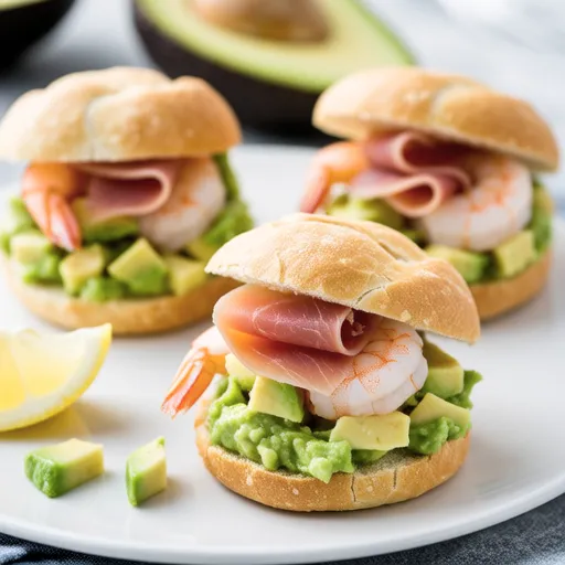 Mini Avocado and Shrimp Sandwiches with Hanpen