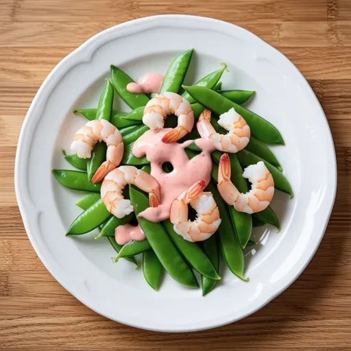 Snap Peas with Ketchup Mayo Dressing