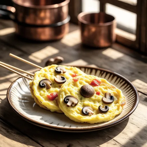 Heart-shaped Crab Stick Pancakes