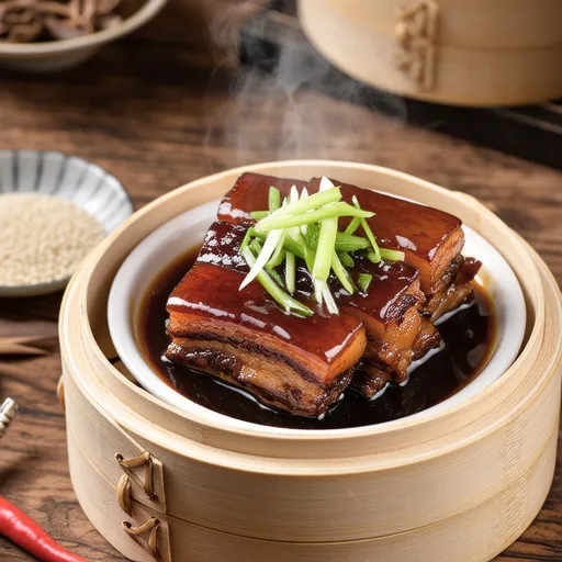 Soy Sauce Pork Belly with Pickled Green Onion