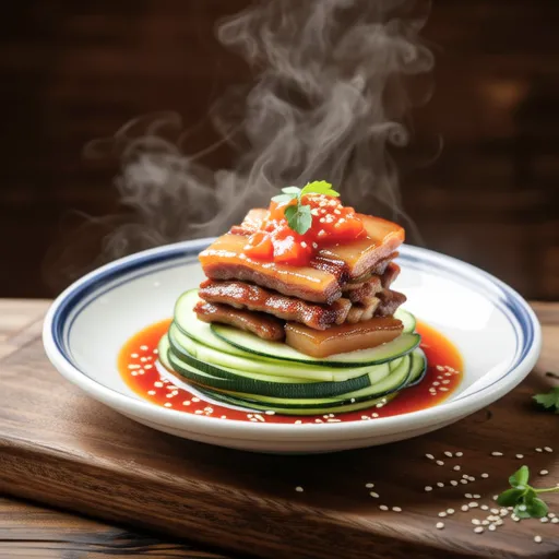 Layered Dumpling Skin and Pork Microwave Steamed Dish