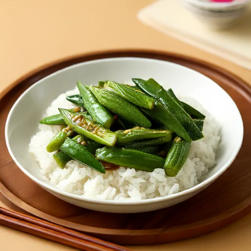 Salteado sencillo de okra