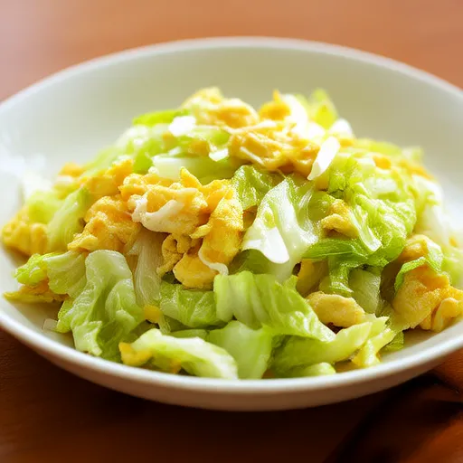 Stir-fried Cabbage with Egg