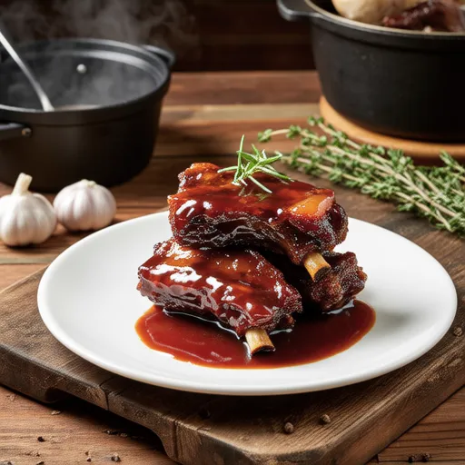 Braised Pork Spare Ribs in Red Wine