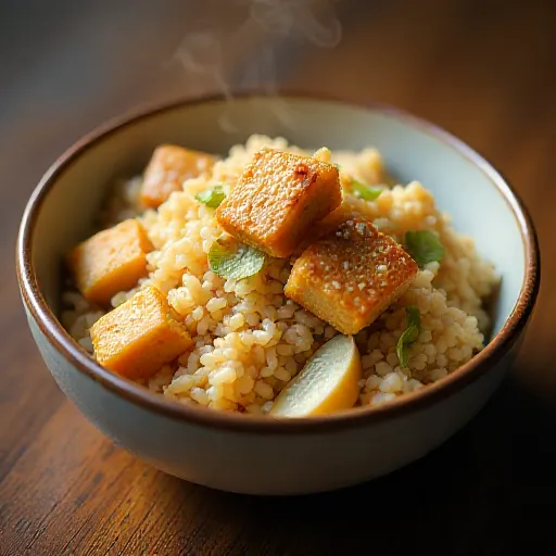 Ginger and Fried Tofu Rice