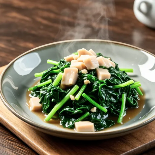 Mizuna and Canned Mackerel Salt Stir-fry