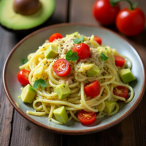 Avocado and Tuna Cold Pasta
