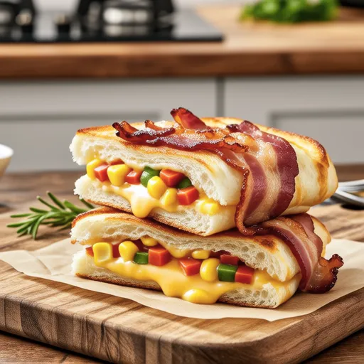 Bacon-Wrapped Cheese Toast