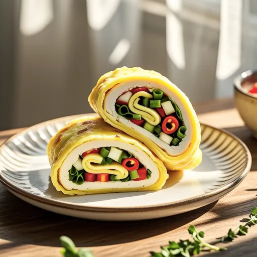Heart-shaped Egg Roll