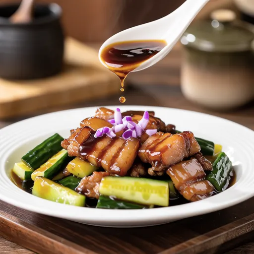 Cucumber and Pork Stir-fry with Ume Plum