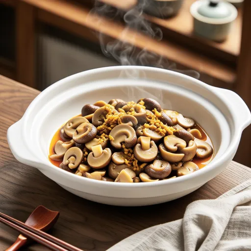 Mushroom and Canned Mackerel Curry Stir-fry