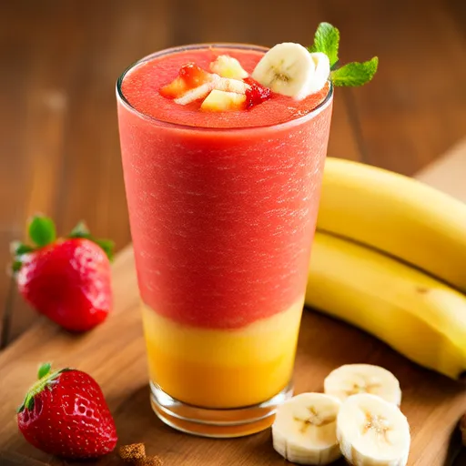 Smoothie de Morango e Banana