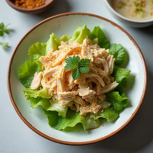 Салат с куриной грудкой и сёба