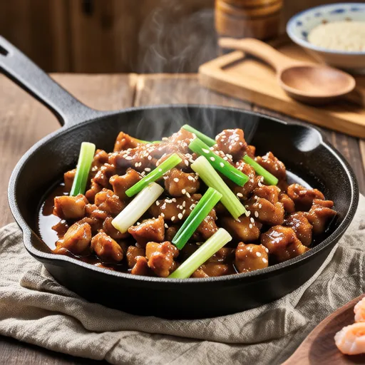 Komatsuna and Chicken Oyster Stir-fry