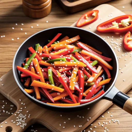 Bell Pepper and Carrot Kinpira