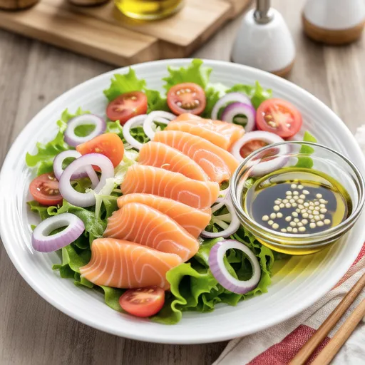 Seafood Salad with Squid and Salmon