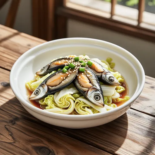 Simmered Sardines and Cabbage